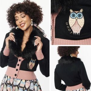 Unique Vintage NWT EMBROIDERED OWL SWEATER